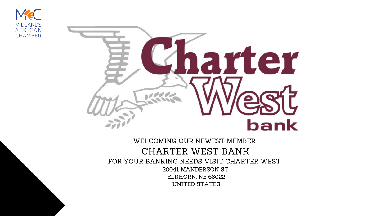 to our new member Charter West Bank Midlands African Chamber