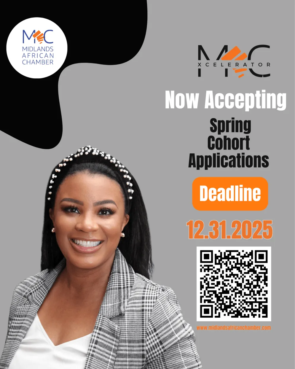 MAC Xcelerator 2026 application flyer